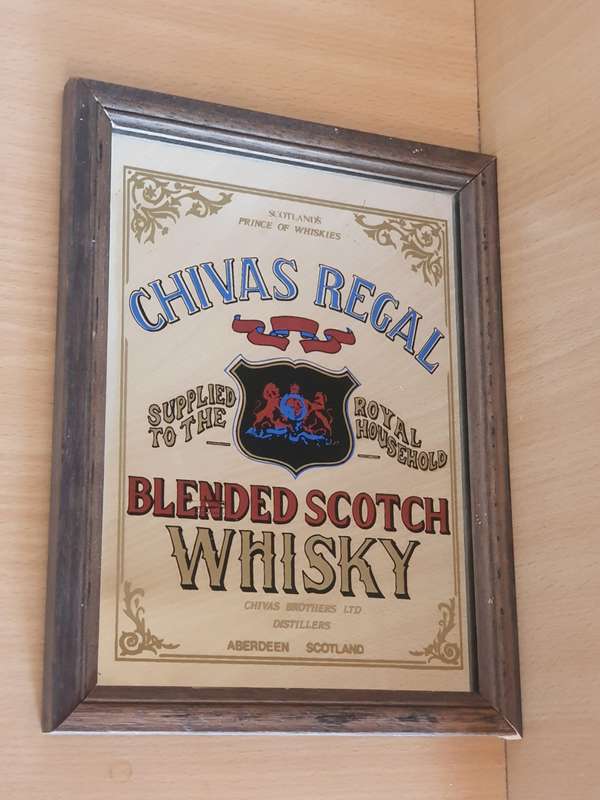 Chivas Regal Blended Scotch Whisky Mirror Bar Display   (23cm x 18cm)