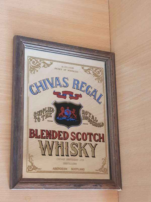 Chivas Regal Blended Scotch Whisky Mirror Bar Display   (23cm x 18cm)