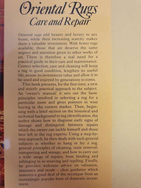 Oriental Rugs - Care and Repair : Majid Amini  (Hardcover)