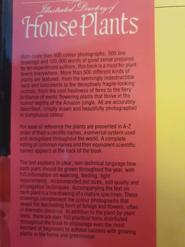 The Illustrated Directory of House Plants  (Hardcover)