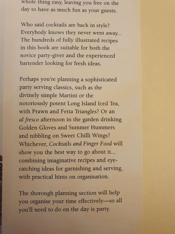Cocktails and Finger Food   (Hardcover)