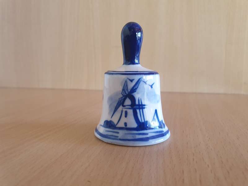 Small Blue & White Bell  (height 7cm width 5cm)