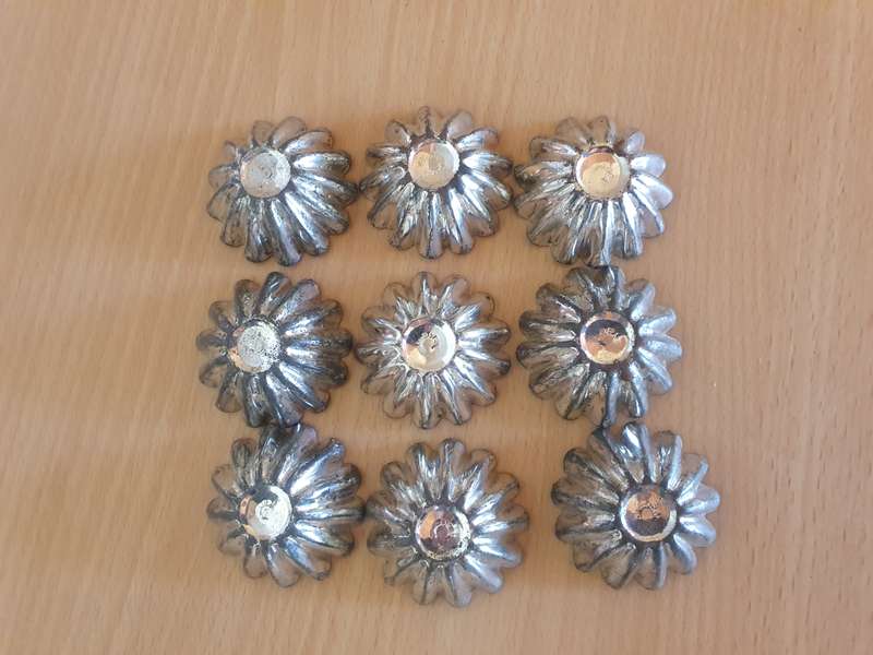 Set of 9 Small Metal Chocolate Moulds