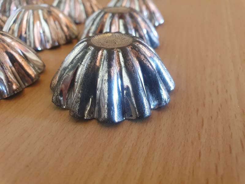 Set of 9 Small Metal Chocolate Moulds