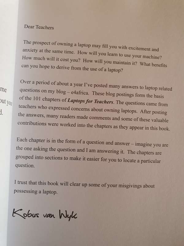 Laptops for Teachers - 101 Questions : Kobus van Wyk  (Paperback)