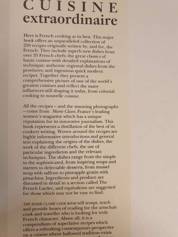 Marie Claire Cuisine Extraordinaire - Real French Cooking  (Hardcover)