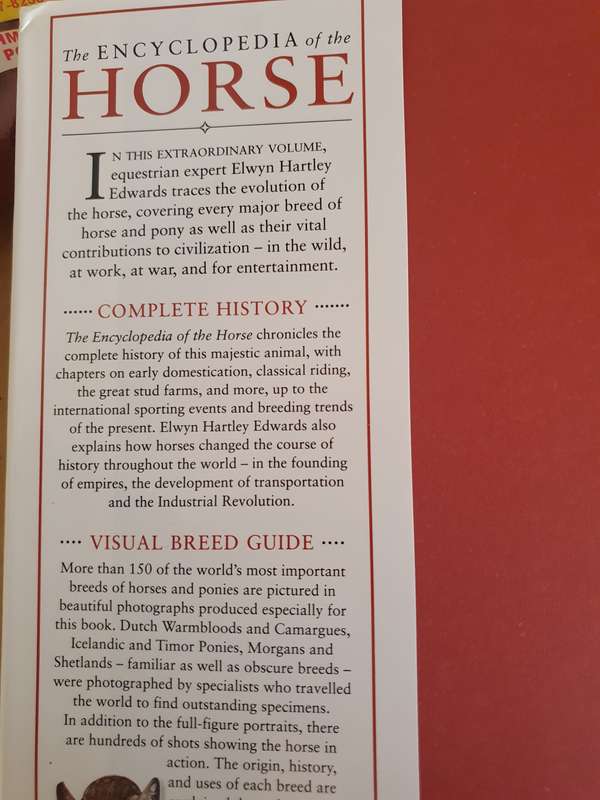 DK - The Encyclopedia of the Horse - The Major Breeds of the World: Elwyn Hartley Edwards (NEW)