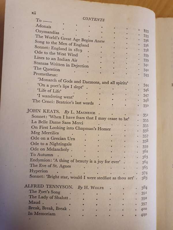 Fifteen Poets - From Chaucer to Arnold  (Hardcover)
