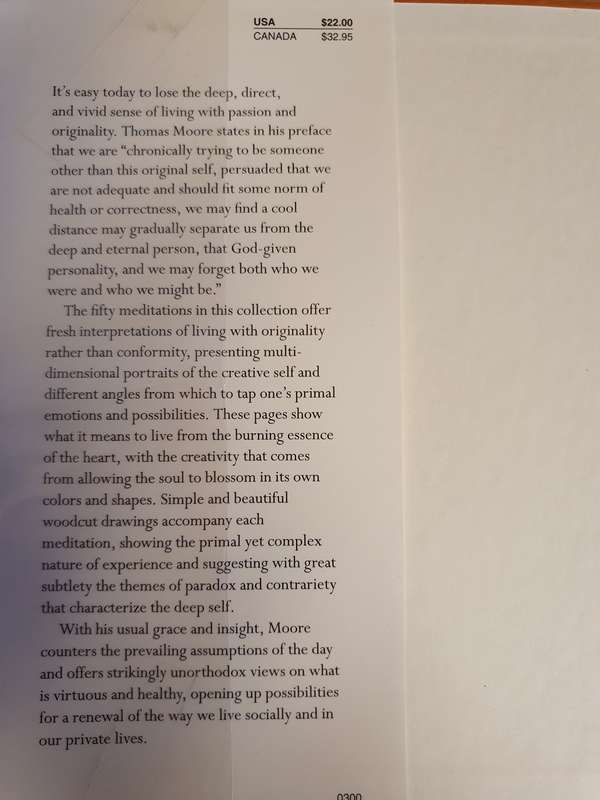 Original Self - Living with Paradox and Authenticity: Thomas Moore (Hardcover)