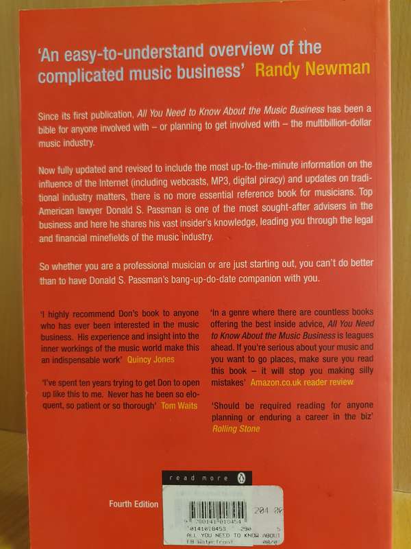 All You Need to Know About The Music Business: Donald S. Passman (Paperback)