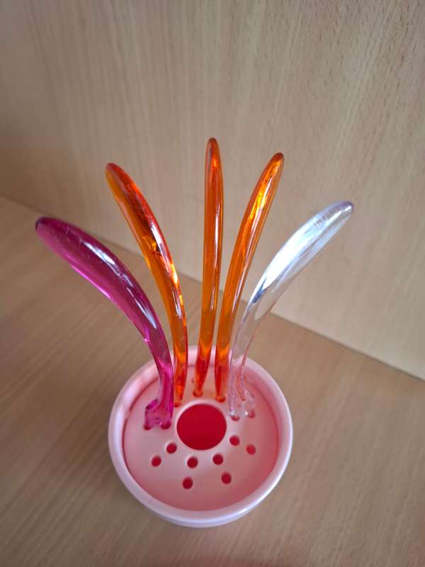 Set of 9 Koziol Acrylic Pic Up Party Forks  (Made in Germany)