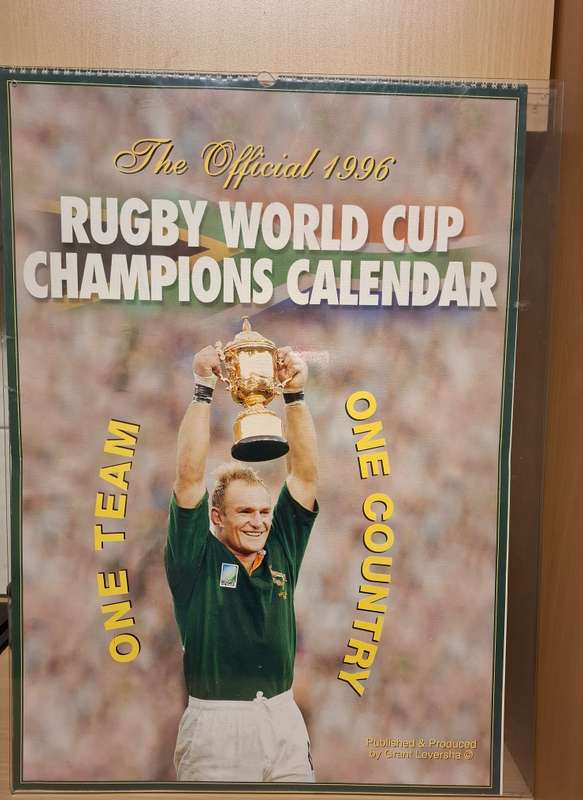 The Official 1996 Rugby World Cup Champions Calendar (Published by Grant Leversha)
