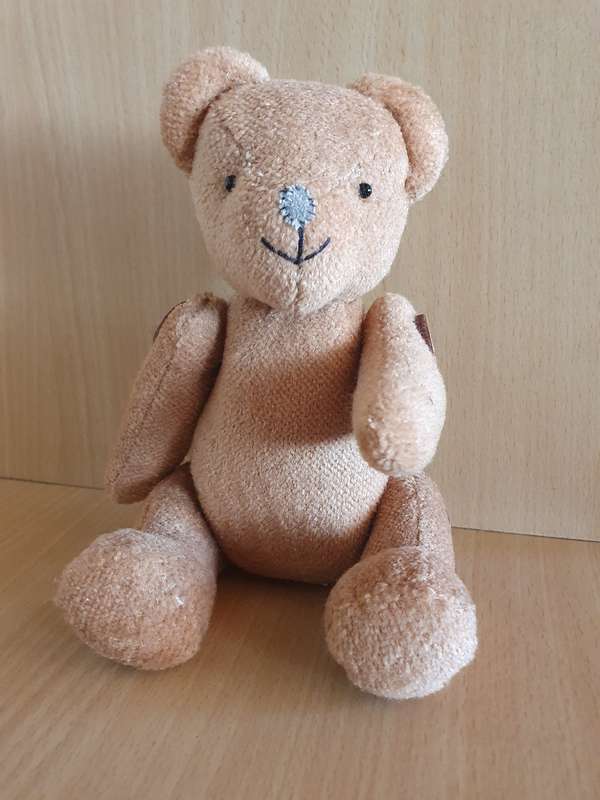 Vintage Jointed Brown Teddy Bear (16cm x 12cm)