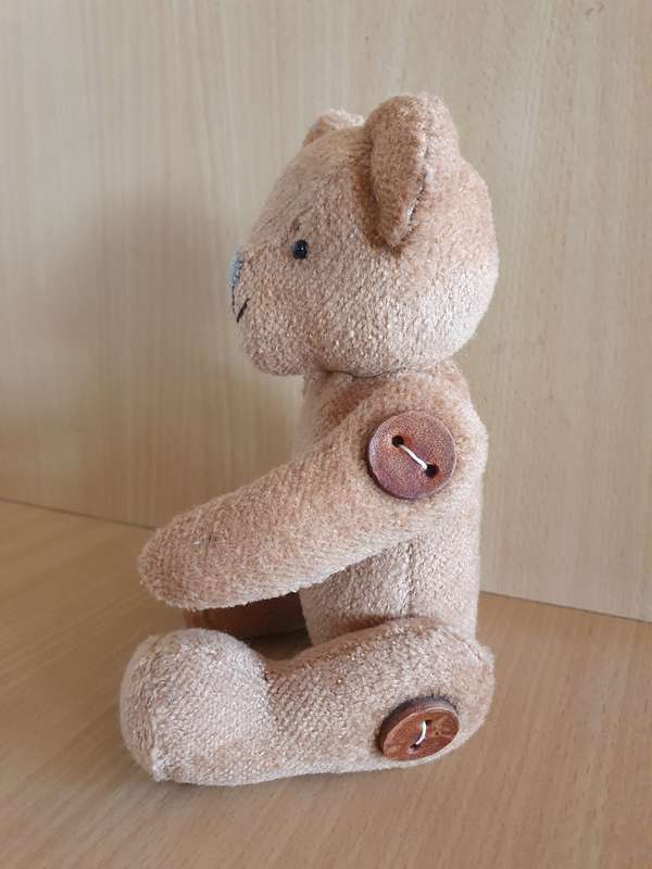 Vintage Jointed Brown Teddy Bear (16cm x 12cm)