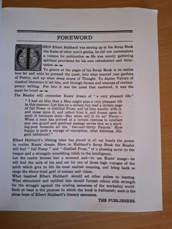 Elbert Hubbard`s Scrap Book  (Paperback)
