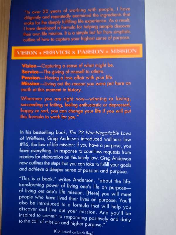Living Life on Purpose - A Guide to Creating a Life of Success and Signifigance: Greg Anderson