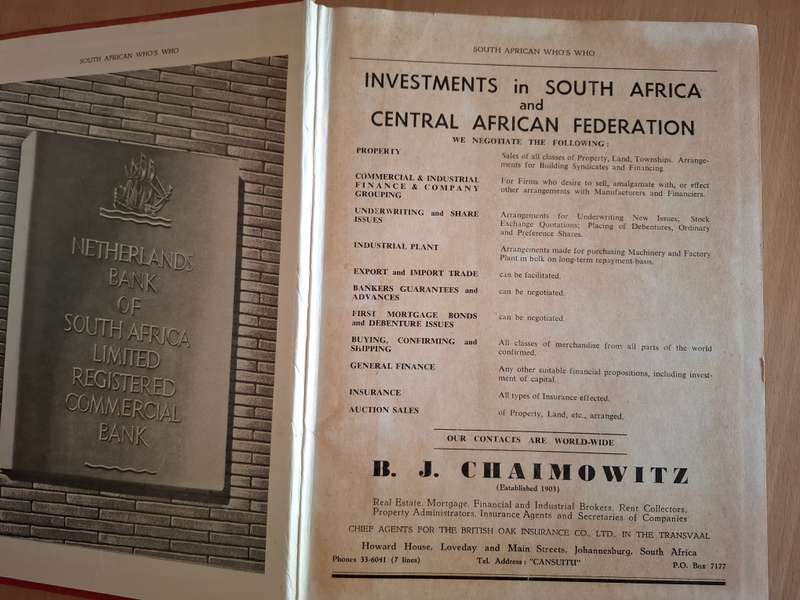 Who`s Who in South Africa 1957  (Hardcover)
