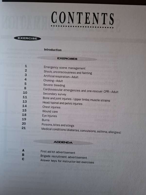 First Aid Workbook - Emergency Level Safety Oriented  (Paperback)