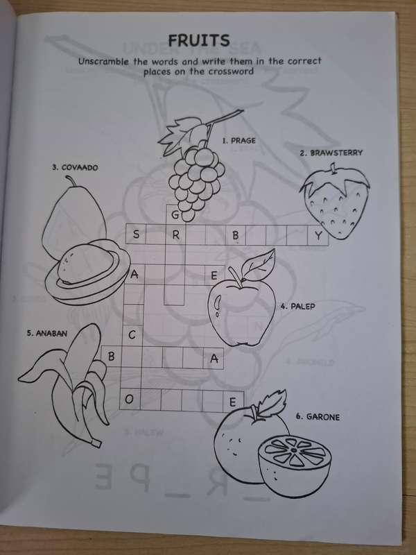 Creative Crossword Puzzle Book  (ages 5-8)