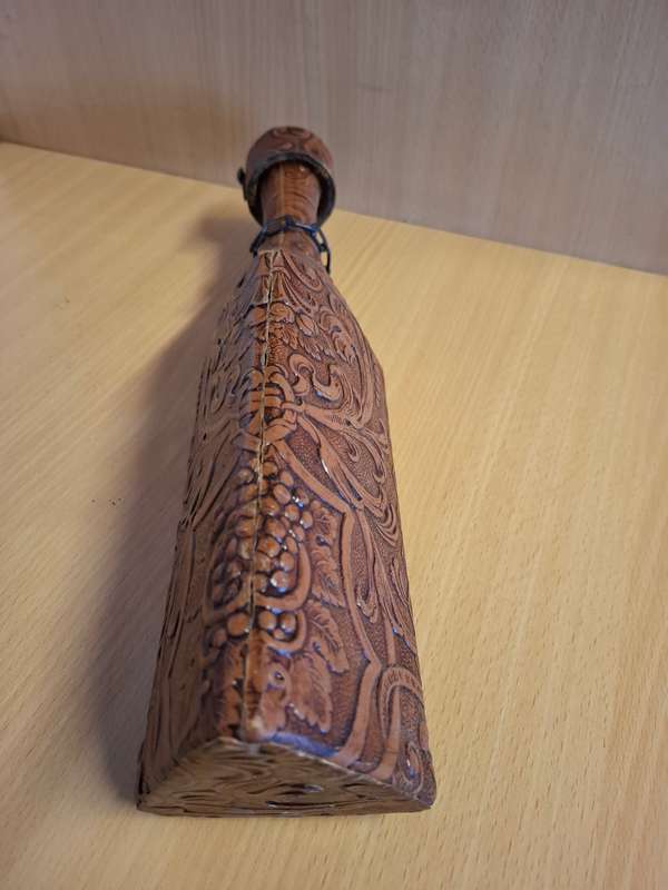 Leather Covered Glass Bottle