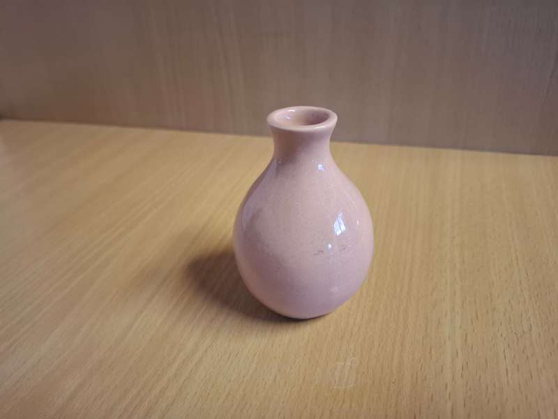 Small Pink Ceramic Vase - height 9cm width 7cm