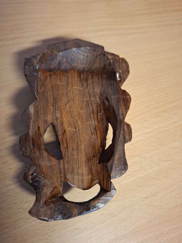 Small Wooden Mask Ornament (12cm x 7cm)
