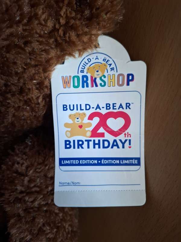 Build a Bear Teddy Bear (20th Birthday)