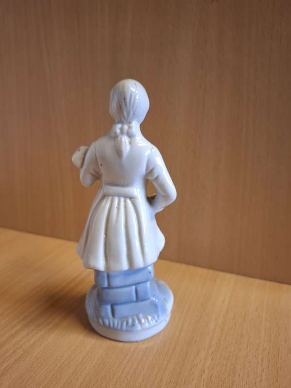 Blue & White Male Figurine - height 15cm width 6cm