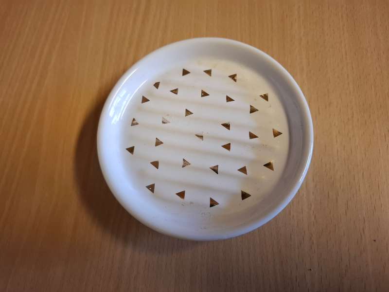 Round Ceramic Soap Dish - width 11cm height 3cm