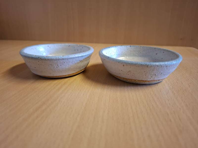 Set of 2 Small Pottery Bowls - width 8cm height 3cm
