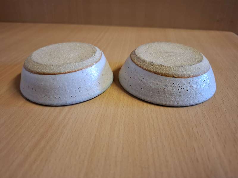Set of 2 Small Pottery Bowls - width 8cm height 3cm