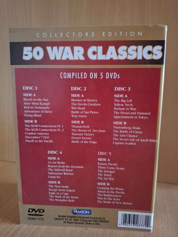 Collector`s Edition - 50 War Classics - Collection of Movies and Documentaries - Dvd