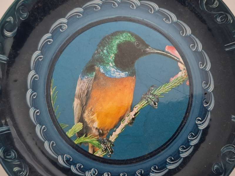 Bird Wall Plate - Kirstenbosch  (width 18cm)