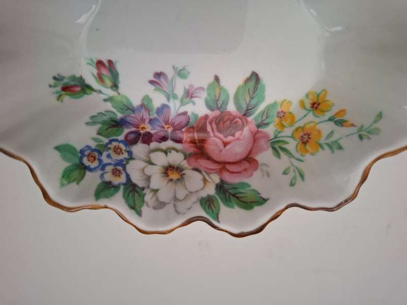 Floral Paragon Fine Bone China Trinket Dish (12cm x 8cm)