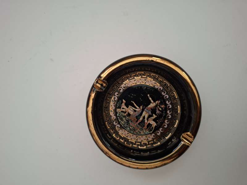 Vintage Greece Ceramic Ashtray - width 10cm