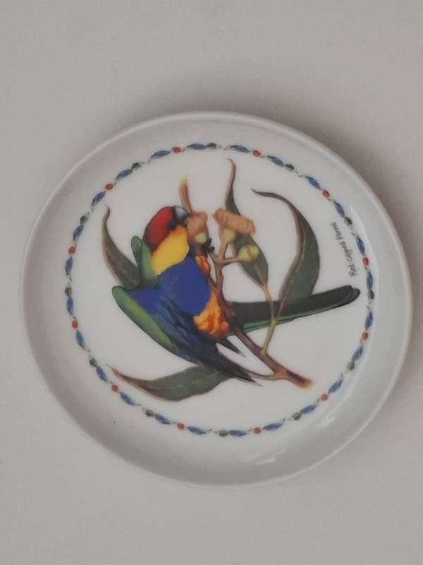 Feathered Jewels Plate Illustrated by Sara Attanasio - width 10cm