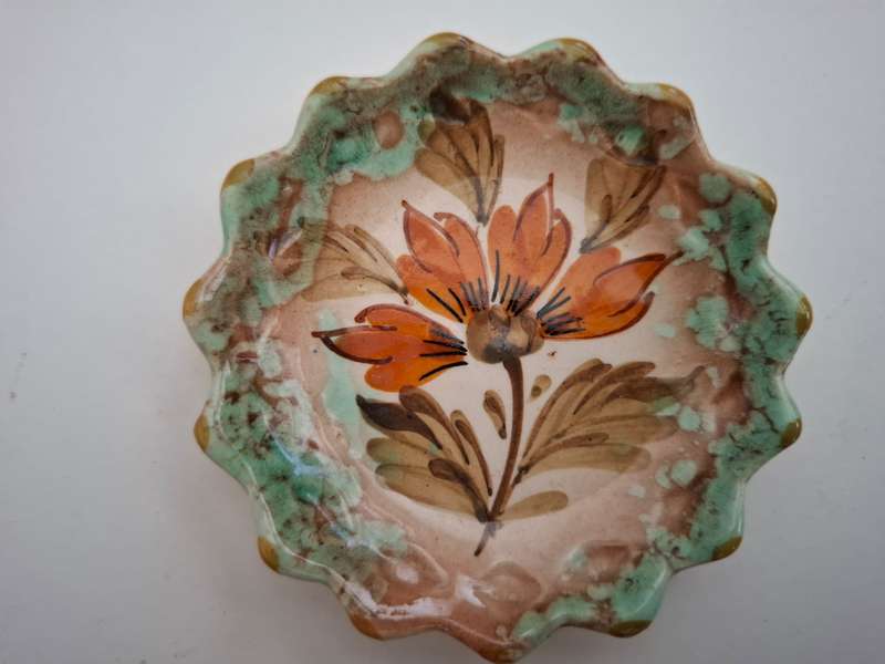 Miniature Floral Plate - width 8cm