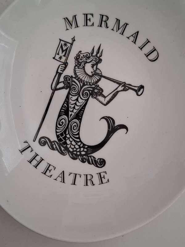 Vintage Fine Bone China Crown Staffordshire Mermaid Theatre Dish (Made in England)