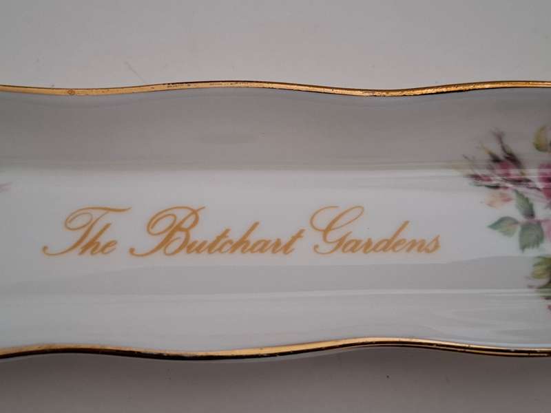 Vintage Floral Fine Bone China Trinket Dish - 21cm x 4cm