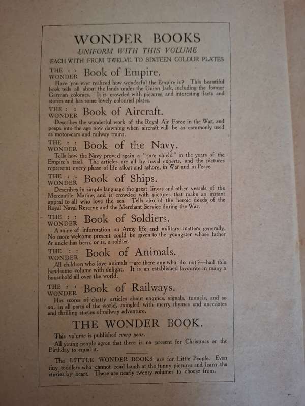 The Wonder Book of Children of All Nations , 1917  (Hardcover)