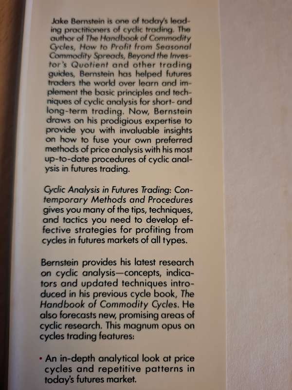 Cyclic Analysis in Futures Trading - Contemporary Methods & Procedures: Jacob Bernstein