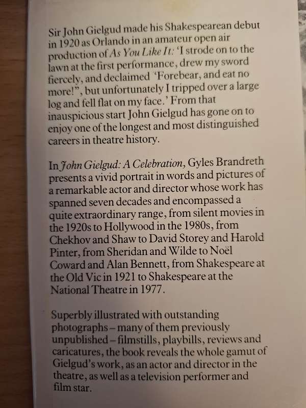 John Gielgud - A Celebration : Gyles Brandreth  (Hardcover)