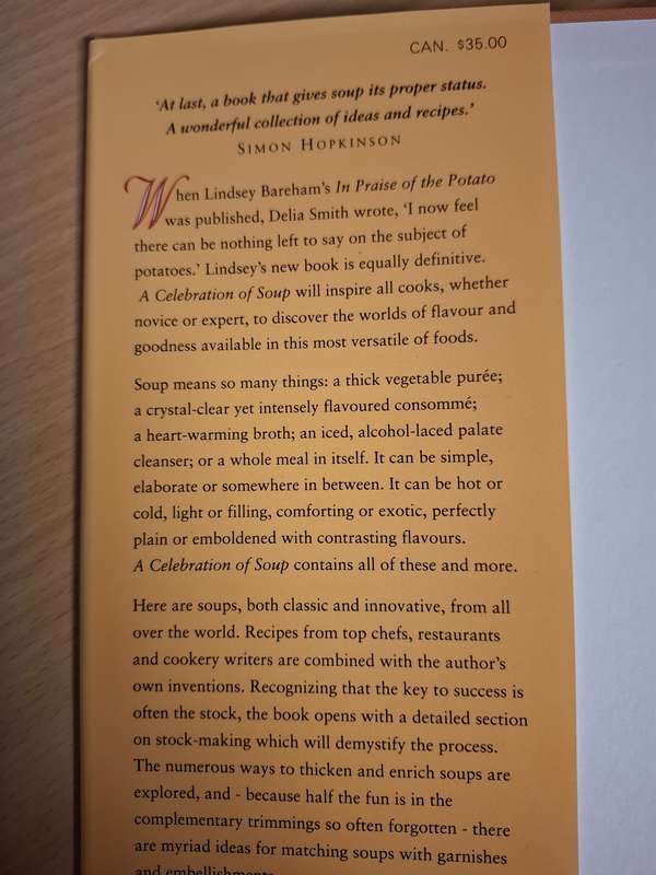 A Celebration of Soup : Lindsey Bareham  (Hardcover)