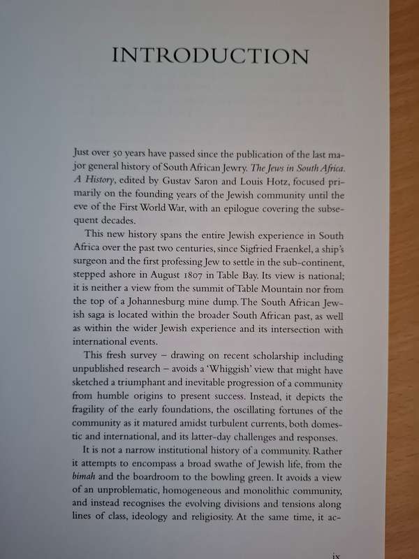 The Jews in South Africa - An Illustrated History : Richard Mendelsohn and Milton Shain  (Hardcover)