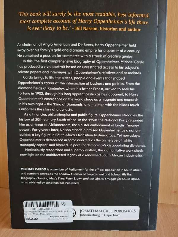 Harry Oppenheimer - Diamonds, Gold and Dynasty: Michael Cardo  (Paperback)