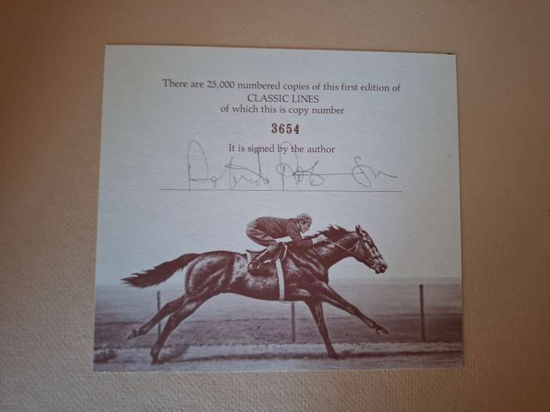 Classic Lines - A Gallery of The Great Thoroughbreds : Richard Stone Reeves/Patrick Robinson