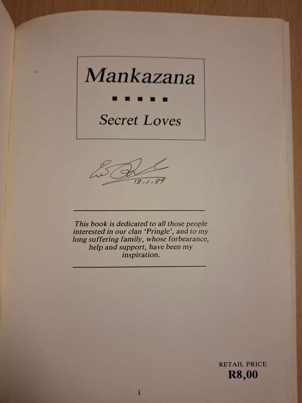Mankazana Secret Loves -  a work on the Glen Thorn Family of ` Pringle` (Paperback)