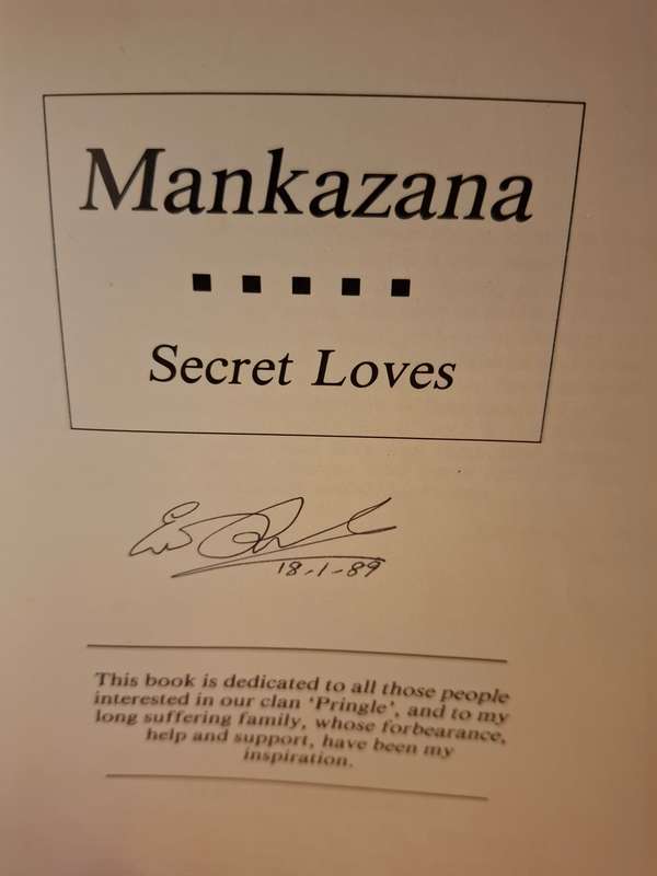 Mankazana Secret Loves -  a work on the Glen Thorn Family of ` Pringle` (Paperback)
