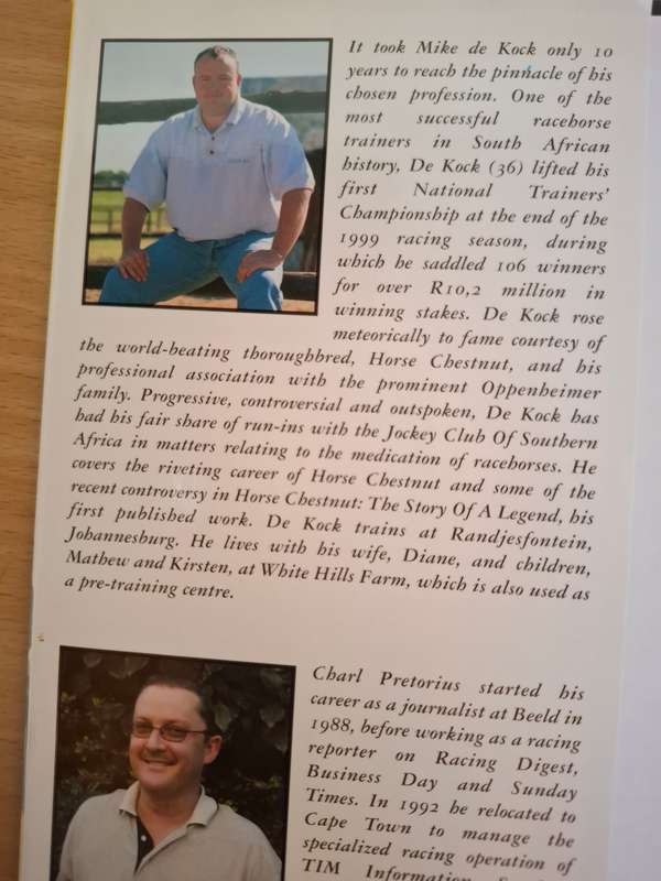 Horse Chestnut - The Story of a Legend : Mike De Kock with Charl Pretorius (Hardcover)