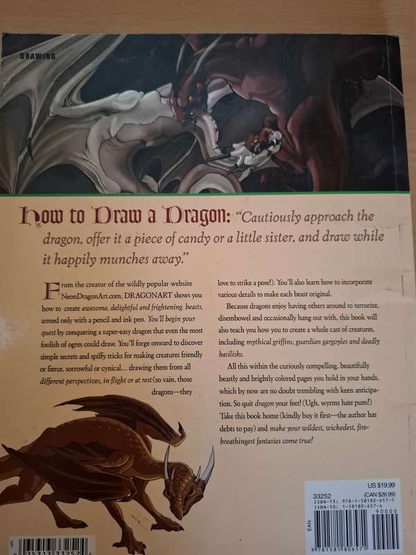 Dragon Art - How to Draw Fantastic Dragons and Fantasy Creatures: J `Neondragon` Peffer (Paperback)